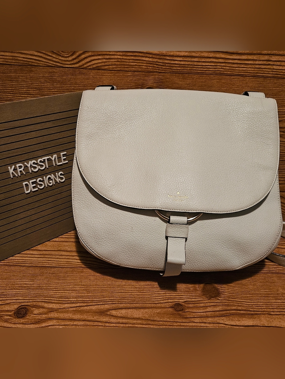 Kate Spade Kamille Clarke Street Leather Purse Crossbody White